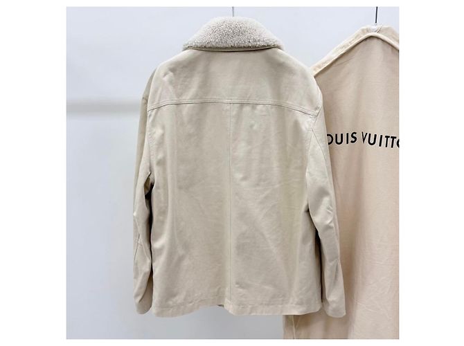 Louis Vuitton Workwear Shearling Jacke Monogram Ivory - Ansicht 5
