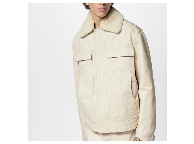 Louis Vuitton Workwear Shearling Jacke Monogram Ivory - Ansicht 9