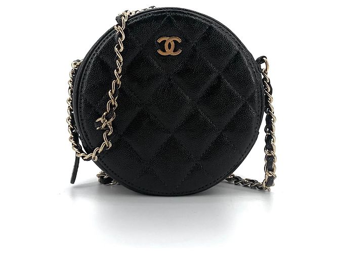 Chanel Borsa Round Tambourine in Caviar - vista 3
