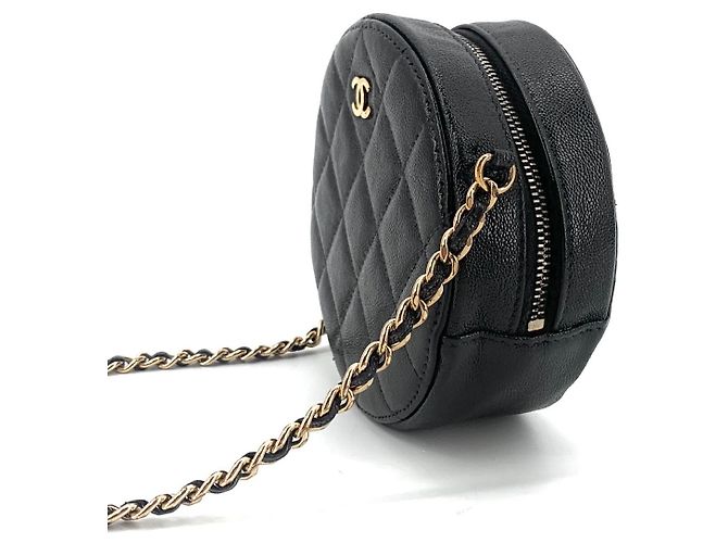 Chanel Borsa Round Tambourine in Caviar - vista 6