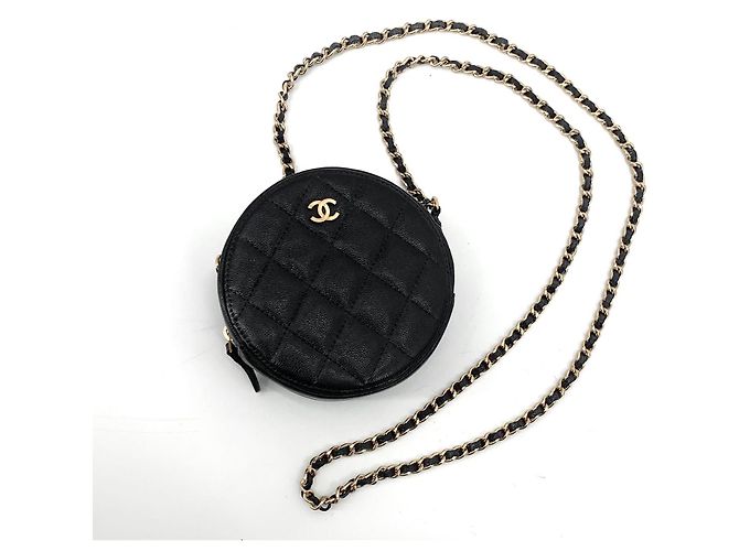 Chanel Borsa Round Tambourine in Caviar - vista 8