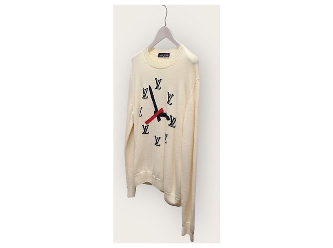 Louis Vuitton Ivory Clock Intarsia Strickpullover - Ansicht 2