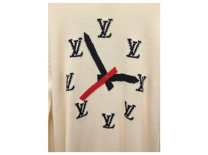 Louis Vuitton Ivory Clock Intarsia Strickpullover - Ansicht 3