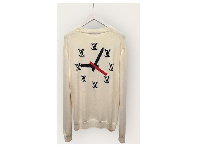 Louis Vuitton Ivory Clock Intarsia Strickpullover - Ansicht 4