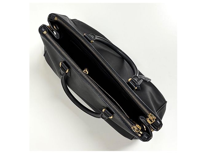 Prada Borsa Tote Saffiano Lux Borsa a Tracolla Nero - vista 14