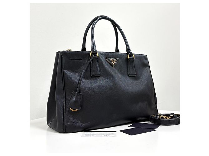 Prada Borsa Tote Saffiano Lux Borsa a Tracolla Nero - vista 4