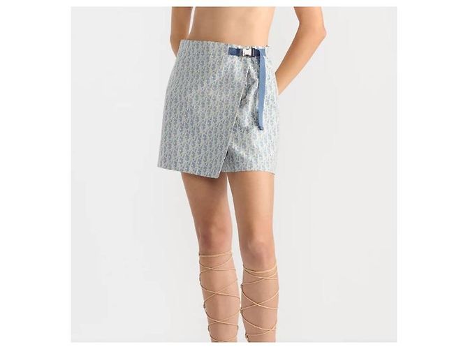 Dior Oblique Jacquard Technischer Rock Blau - Ansicht 4