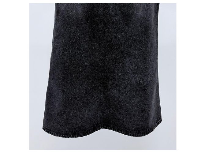 Prada Washed Denim Mini-Kleid Schwarz - Ansicht 3