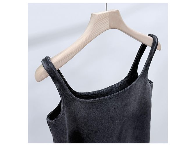 Prada Washed Denim Mini-Kleid Schwarz - Ansicht 5