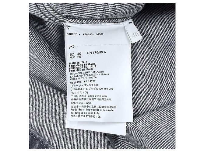 Prada Washed Denim Mini-Kleid Schwarz - Ansicht 6