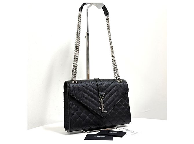 Autre Marque Borsa a Tracolla con Catena a Busta Nera Medium - vista 2