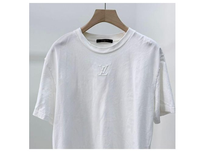 Louis Vuitton Besticktes T-Shirt mit kurzen Ärmeln Weiß - Ansicht 2