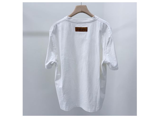 Louis Vuitton Besticktes T-Shirt mit kurzen Ärmeln Weiß - Ansicht 4