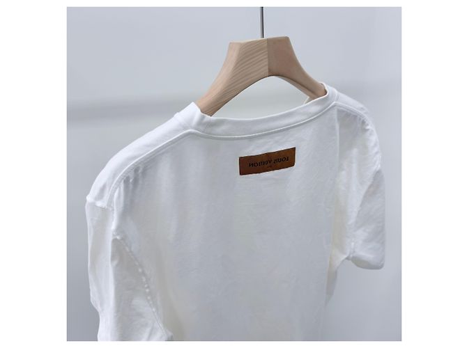 Louis Vuitton Besticktes T-Shirt mit kurzen Ärmeln Weiß - Ansicht 5