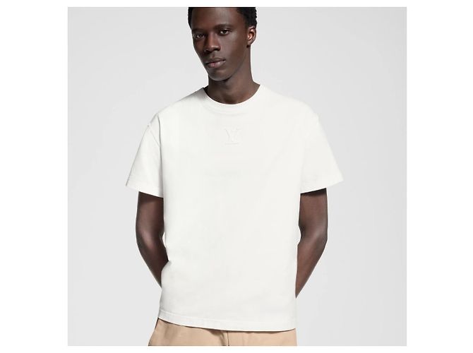 Louis Vuitton Besticktes T-Shirt mit kurzen Ärmeln Weiß - Ansicht 7