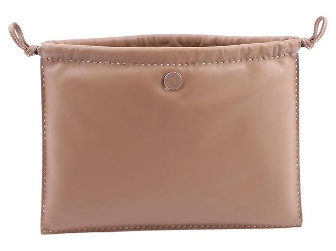 Pochette Hermès Beige in Agnello Milo e Pelle Swift - vista 5