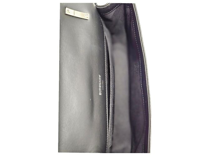 Borsa a tracolla Burberry Rolla in pelle nera - vista 9