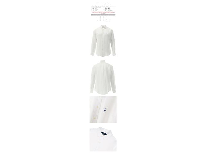 Ralph Lauren Leinenhemd Custom Fit White - Ansicht 2