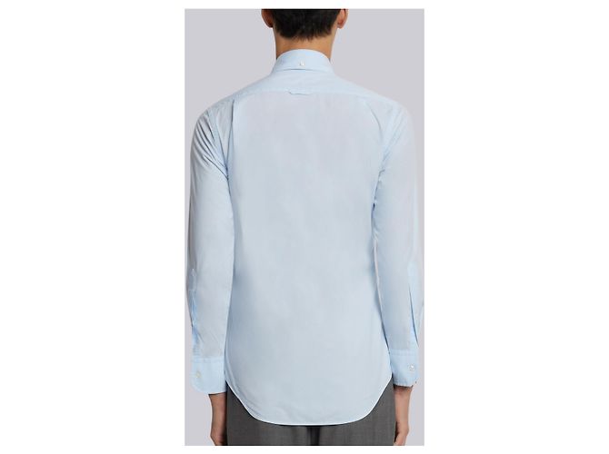 Camicia in popeline azzurro Thom Browne - vista 6