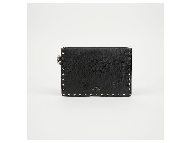 Valentino Clutch Rockstud Envelope Strap Black - vista 2