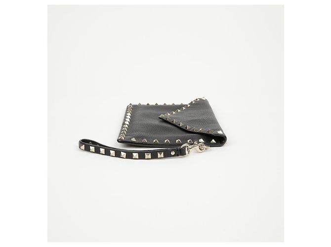 Valentino Clutch Rockstud Envelope Strap Black - vista 4