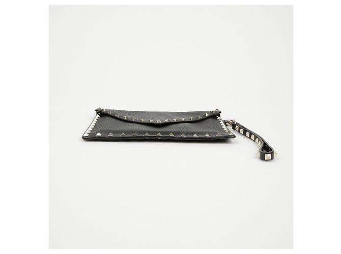 Valentino Clutch Rockstud Envelope Strap Black - vista 5
