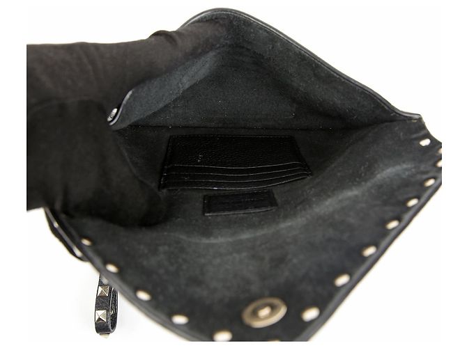 Valentino Clutch Rockstud Envelope Strap Black - vista 8