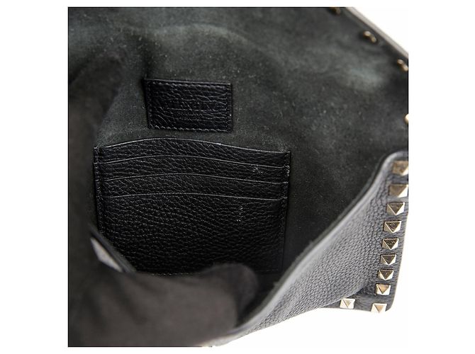 Valentino Clutch Rockstud Envelope Strap Black - vista 9