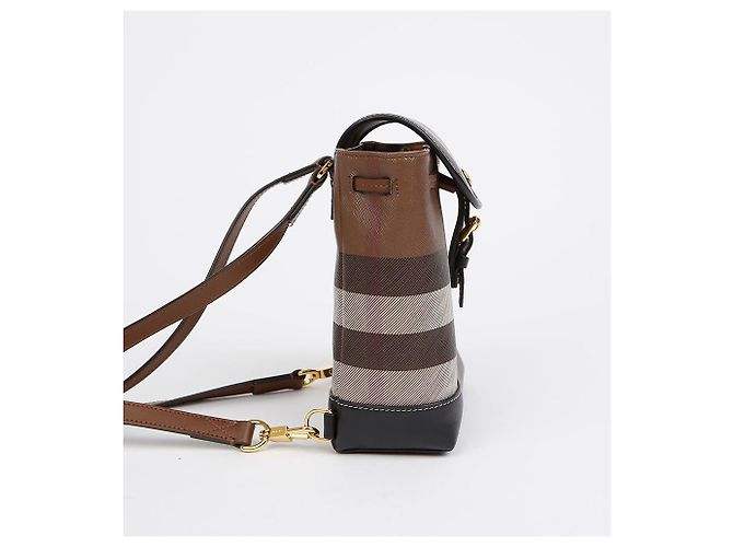 Burberry Check Micro Kordrucksack Dark Birch Brown - Ansicht 4