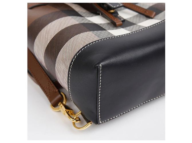 Burberry Check Micro Kordrucksack Dark Birch Brown - Ansicht 6