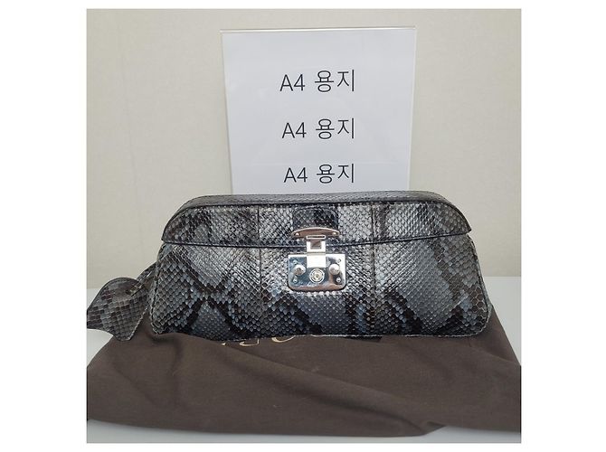 Gucci Lady Lock Clutch aus Python Limited Edition - Ansicht 2