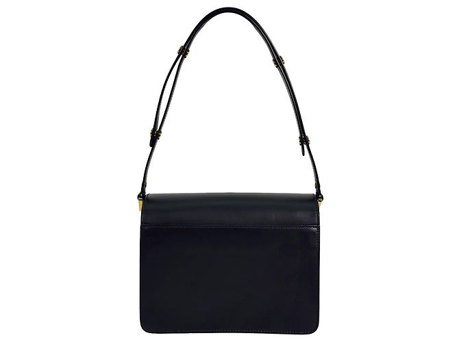 Marni Borsa a tracolla Trunk in pelle di vitello Medium Nera - vista 4