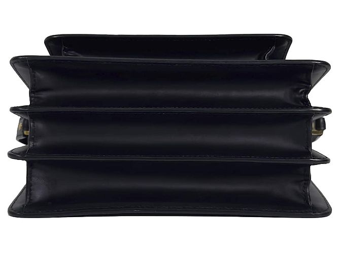 Marni Borsa a tracolla Trunk in pelle di vitello Medium Nera - vista 7