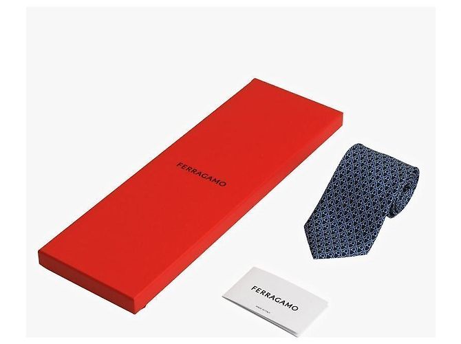 Salvatore Ferragamo Cravatta in seta con stampa Gancini - vista 8