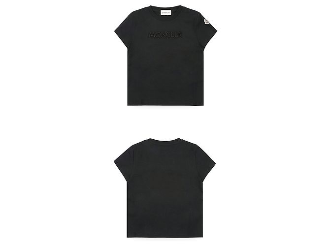 Moncler T-shirt a maniche corte con patch logo ricamato - vista 3