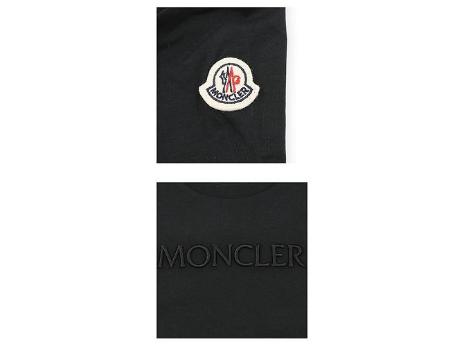 Moncler T-shirt a maniche corte con patch logo ricamato - vista 4