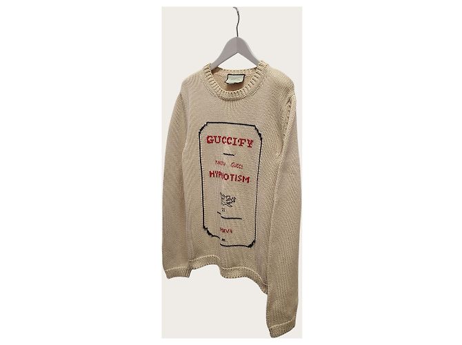 Gucci Beiger Hypnotism Intarsia Strickpullover - Ansicht 2