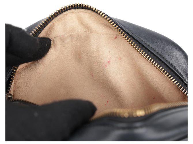 Gucci Mini borsa a tracolla GG Marmont matelassé nera - vista 22
