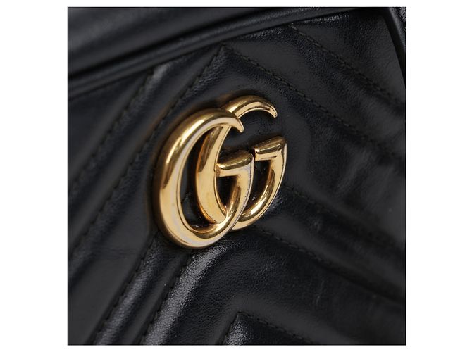 Gucci Mini borsa a tracolla GG Marmont matelassé nera - vista 4