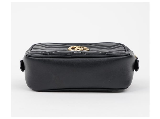 Gucci Mini borsa a tracolla GG Marmont matelassé nera - vista 7