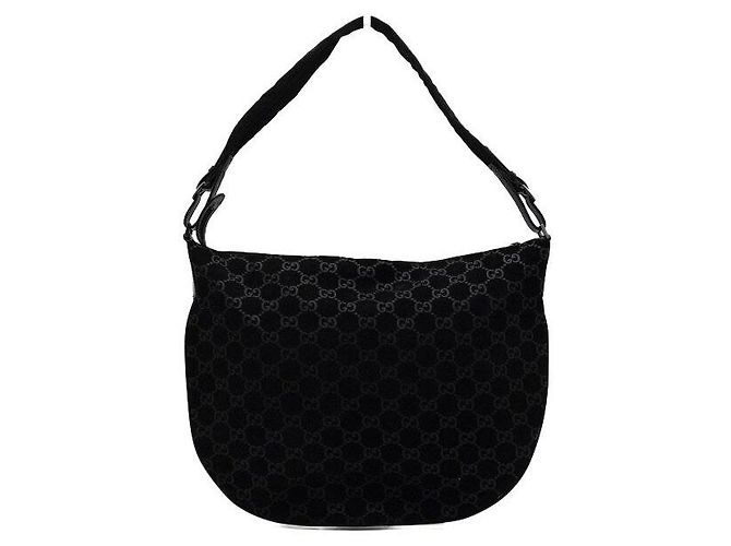 Gucci Borsa a tracolla hobo GG in camoscio nero da donna - vista 4