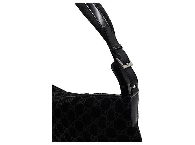 Gucci Borsa a tracolla hobo GG in camoscio nero da donna - vista 9