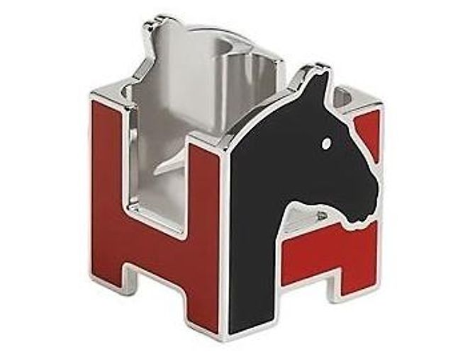 Hermès Cheval Scarf Ring Rouge Noir - vista 2