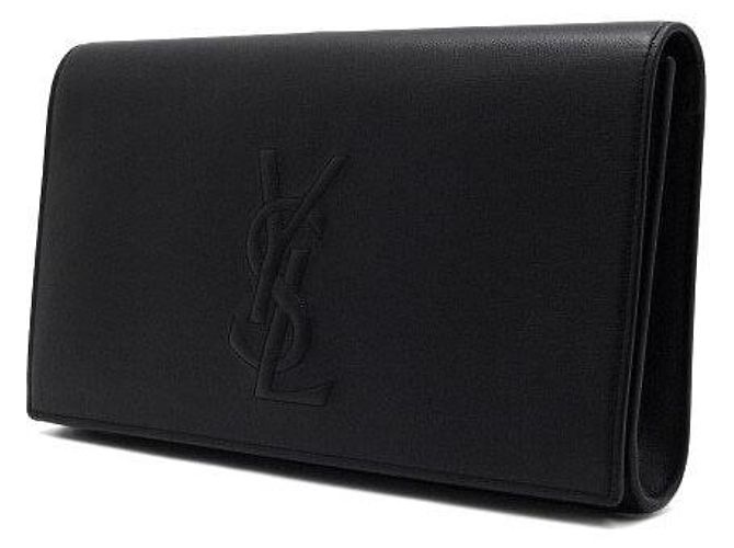 Autre Marque Monogram Black Clutch mit Klappe - Ansicht 2