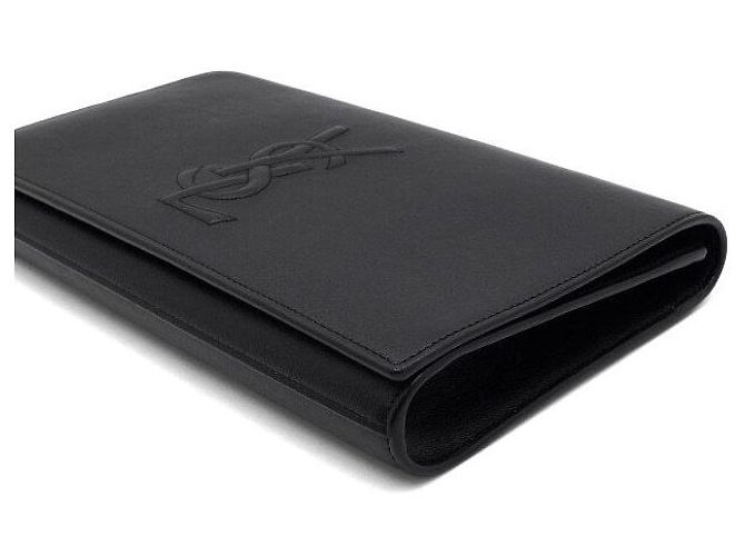 Autre Marque Monogram Black Clutch mit Klappe - Ansicht 8