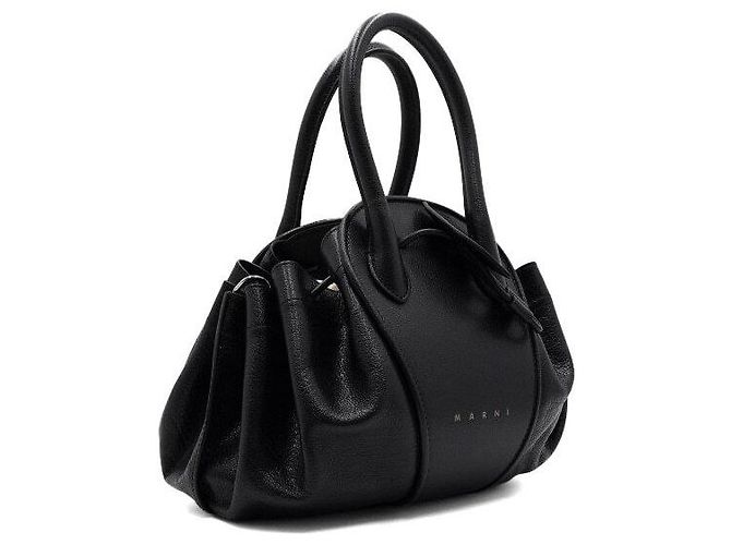Marni Borsa Tote e Borsa a Tracolla Tulipea Small Nero - vista 3