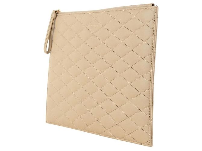 Autre Marque Gestepptes iPad-Case Clutch aus Lammleder - Ansicht 2