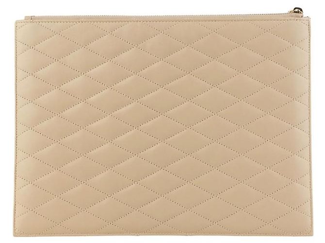 Autre Marque Gestepptes iPad-Case Clutch aus Lammleder - Ansicht 3