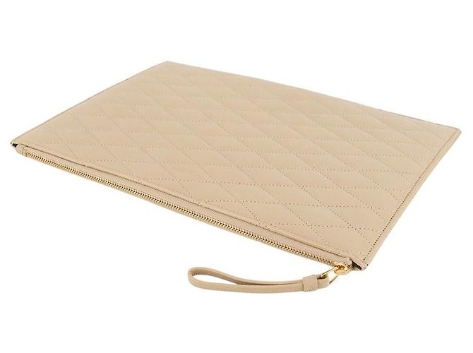 Autre Marque Gestepptes iPad-Case Clutch aus Lammleder - Ansicht 4