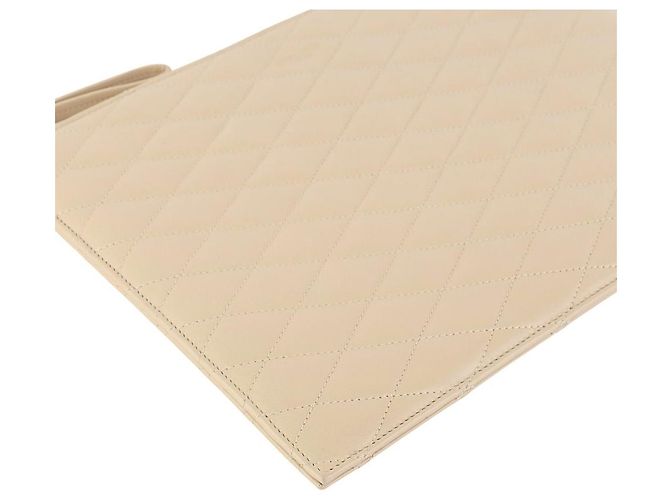 Autre Marque Gestepptes iPad-Case Clutch aus Lammleder - Ansicht 5